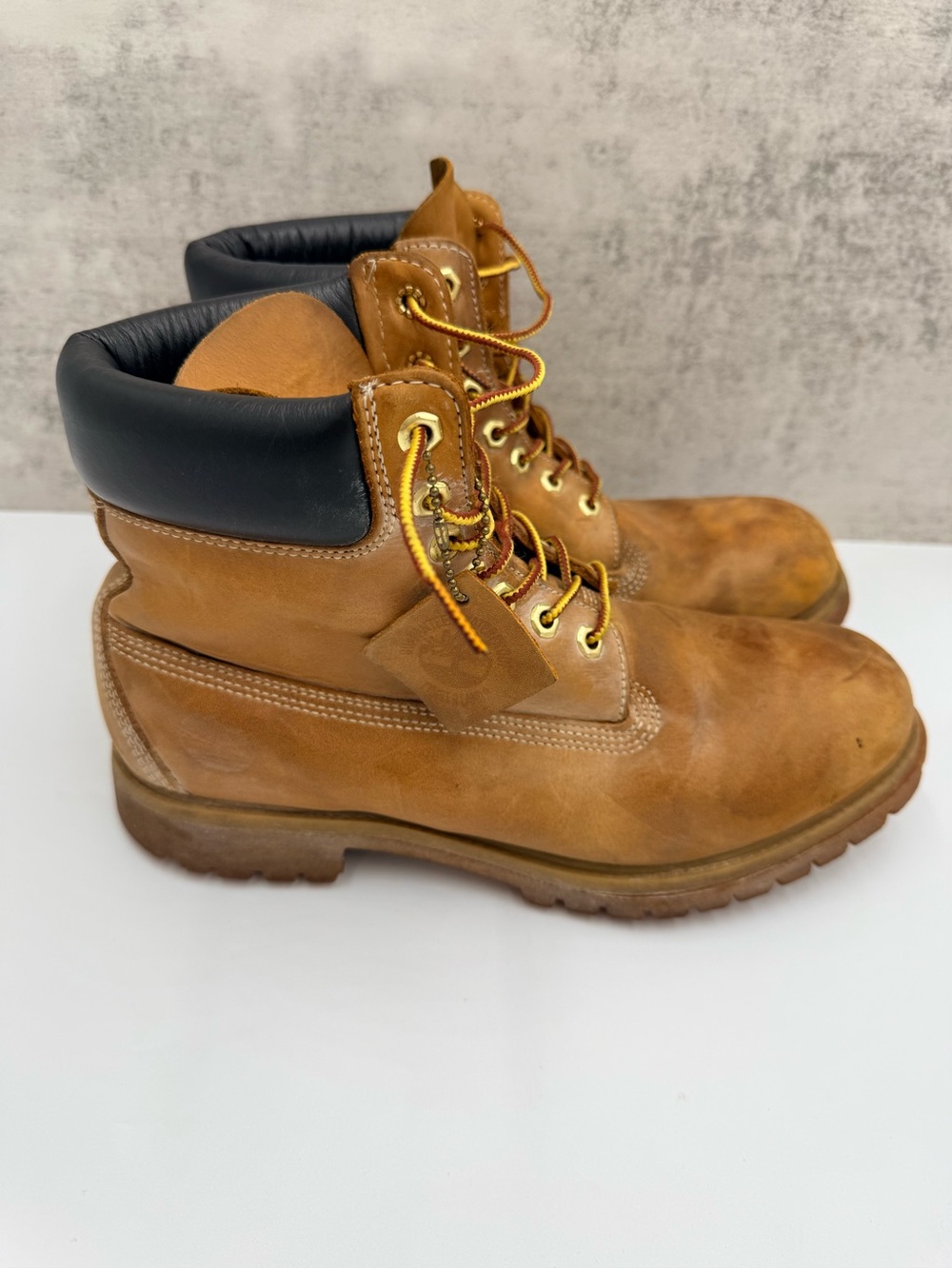 Timberland 10061 Men’s 10.5M Premium 6” Waterproof Boots Wheat Leather